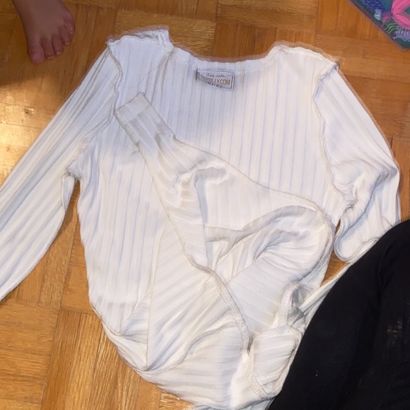 Oh Polly ribbed white bodysuit - Picture 2 of 2